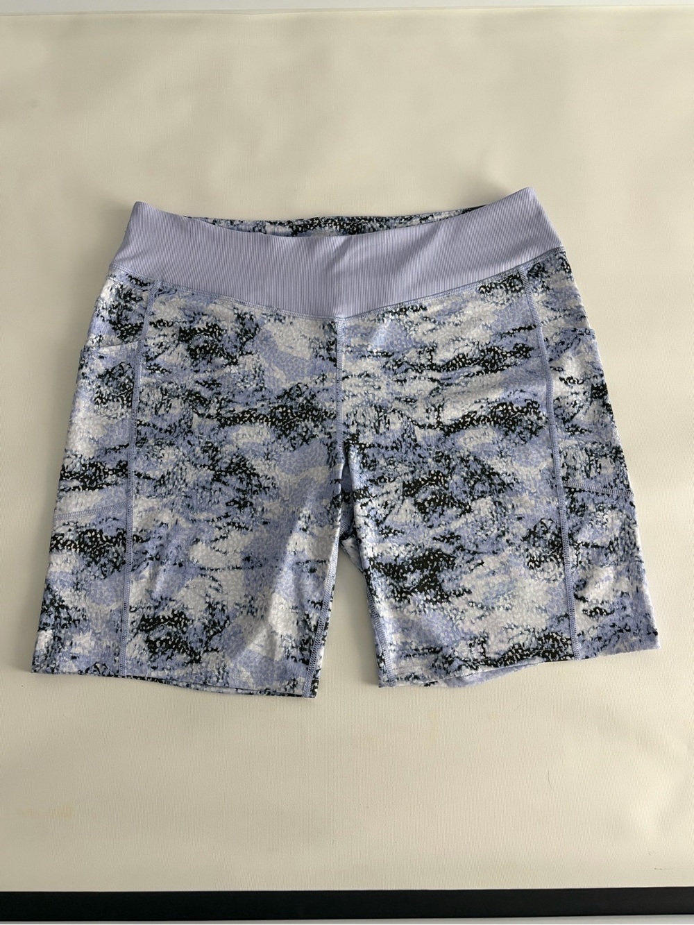 tek gear blue and Black Patterned Bike Shorts